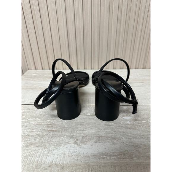 Nordstrom Rack Women Lagrange Block Heel Strappy Sandals Size 10M Black - Picture 4 of 12